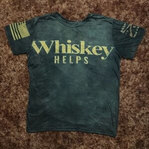 Gruntstyle Whiskey Helps T-Shirt. Size Large